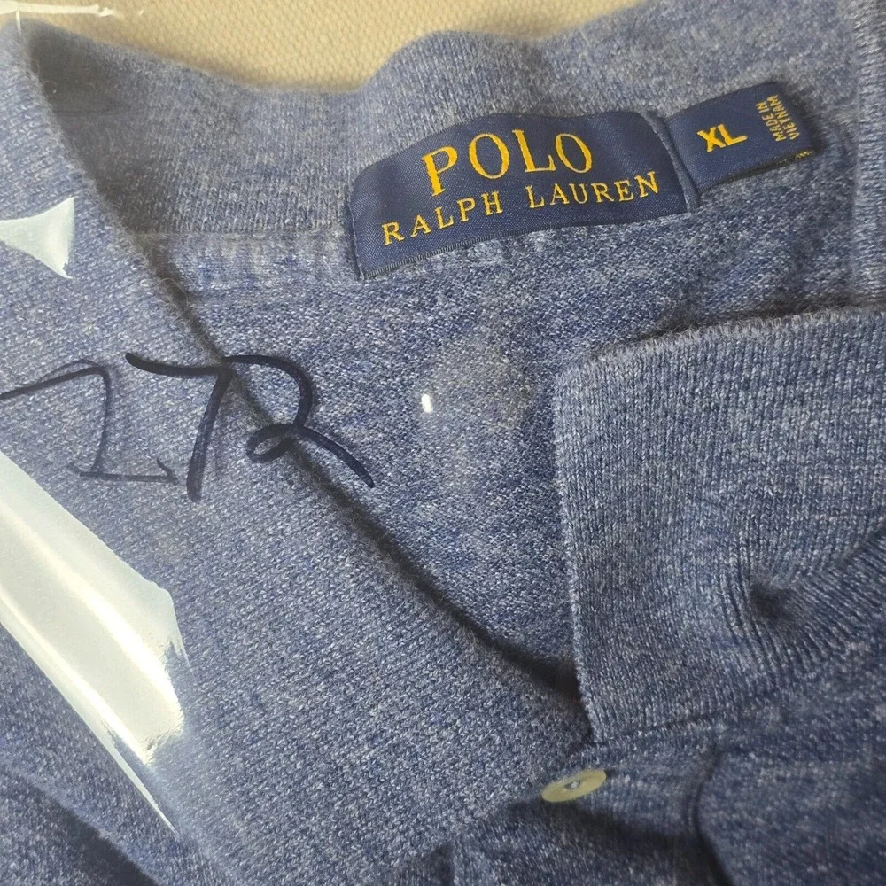 Polo‎ Ralph Lauren T-Shirt Blue Melange & Yellow Logo size XL